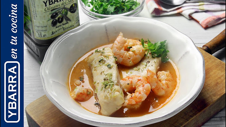 Merluza en salsa de langostinos - Guisos fáciles