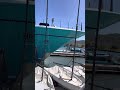 Super Yacht Go crashes into the yacht club docks, twice. Simpson Bay St Maarten