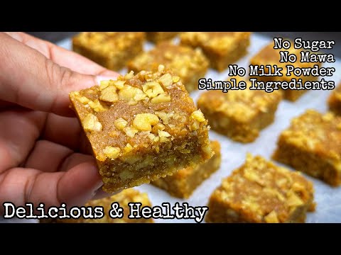 Simple Ingredients, Incredible Taste No Sugar, No Mawa, No Milk Powder Dessert Recipe Walnut Barfi