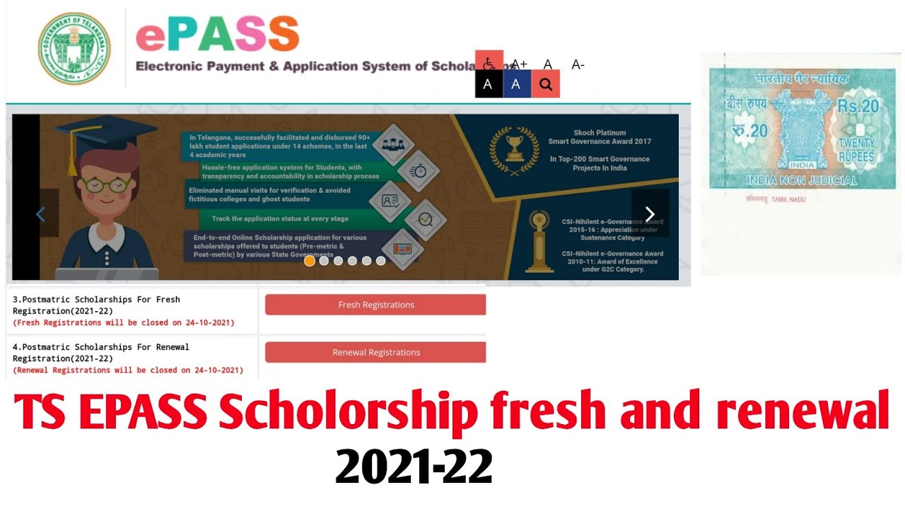 TS epass Fresh and Renewal Registration 2021-22 l 