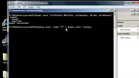 Windows Server 2008: dsget, get information about active directory users with command line