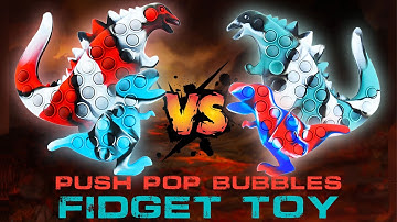 3D Pop It Godzilla & Dinosaur Set