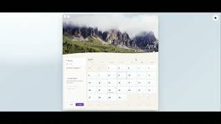 Interactive Calender Demo (React Project)