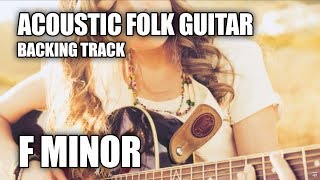 Acoustic Folk Guitar Backing Track In F Minor chords