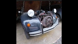 Citroen 2CV - Brake pad change and handbrake adjustment