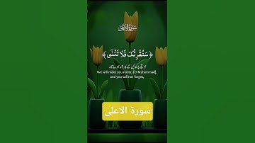 سورة الاعلى #اكسبلور #القزابري #الرحمن #دويتو #تيك_توك #المصحف #حالات_واتس #duet #quran #لايك
