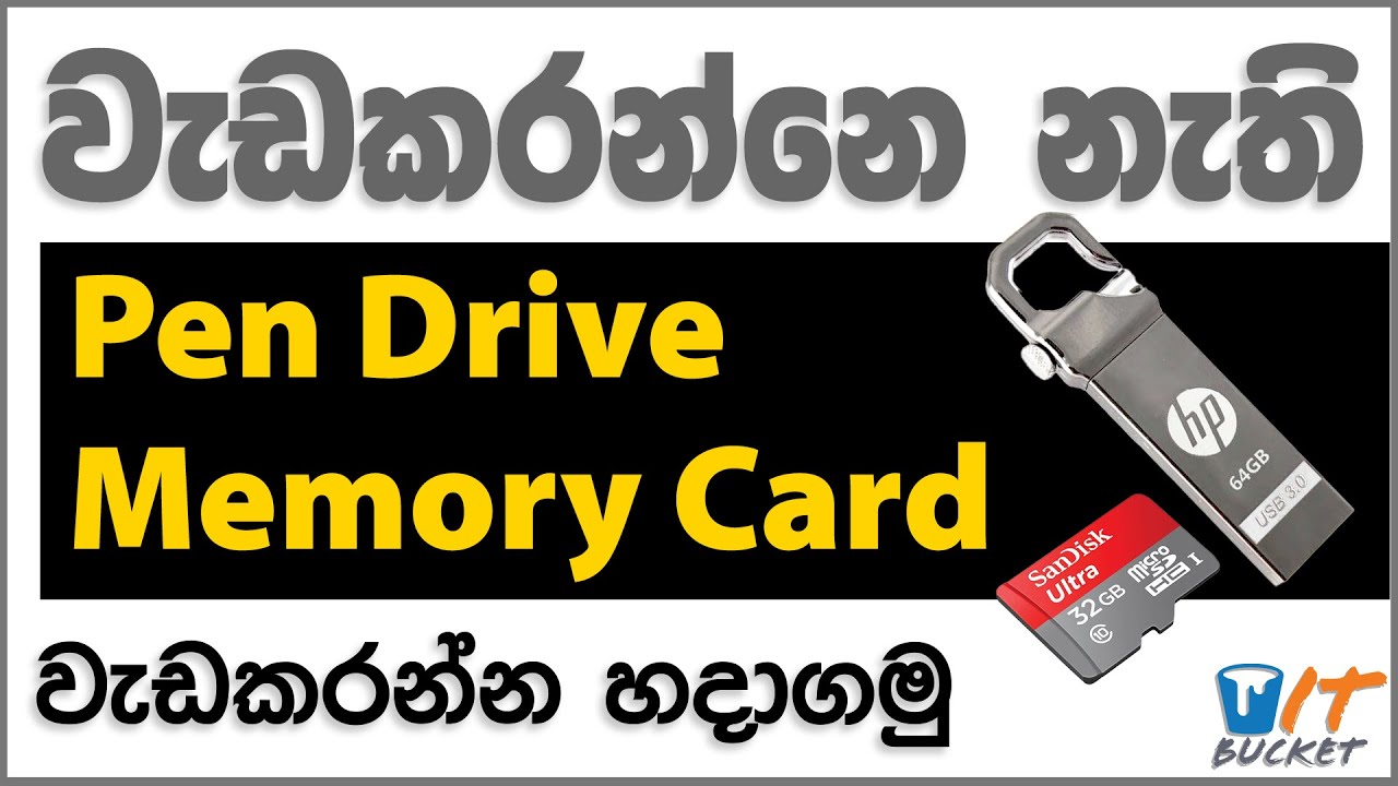 How to repair USB Pen Drives and Memory Cards Sinhala 2022 IT