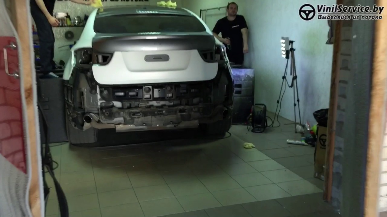Оклейка BMW X6 в белый мат - YouTube