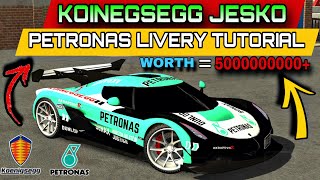 TUTORIAL: HOW TO MAKE PETRONAS KOENIGSEGG JESKO LIVERY IN CAR PARKING MULTIPLAYER