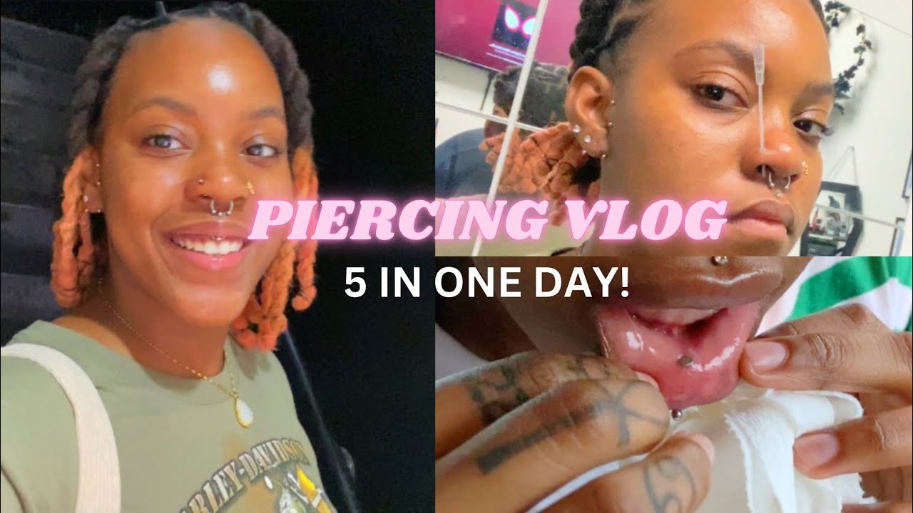 5 PIERCINGS IN ONE DAY!😦😍COME GET PIERCED WITH ME ft. ASTAKKS