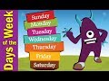 Days of the week song for kids  kindergarten preschool  esl  fun kids english