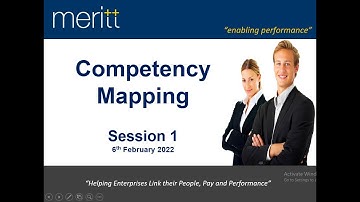Session 1 : Competency Mapping on 6th February 2022