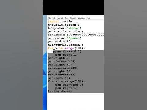 GEEKSFORGEEKS LOGO CREATED BY PYTHON USING TURTLE MODULE #shortvideo # ...
