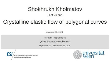 Shokhrukh Kholmatov - Crystalline elastic flow of polygonal curves