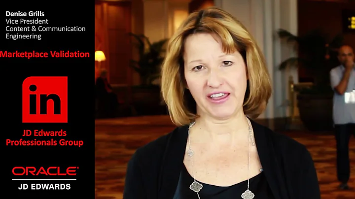 Denise Grills on JD Edwards' Marketplace Validation: "Go social with JD Edwards"