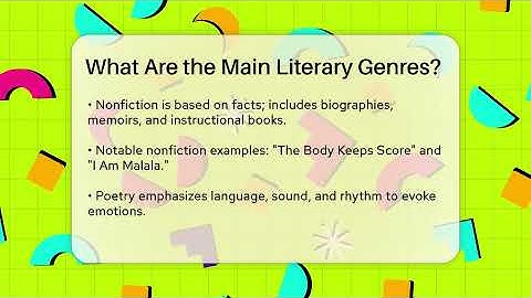 What Are the Main Literary Genres? - The Prose Path