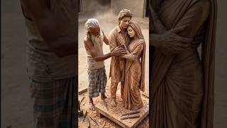 Grandpa Made A Romantic Wooden Sculpture Of Shah Rukh Khan And Aishwarya Rai art trending