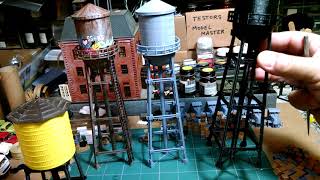 Ho scale 3D printed water tower for The Sierra Valley and Harbor Junction model railroad