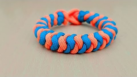 4 Strand Round Braid Knot and LoopParacord Bracelet Tutorial