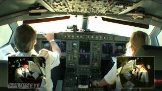 Cockpit A340 Lufthansa Approche-Atterrissage San Fransisco