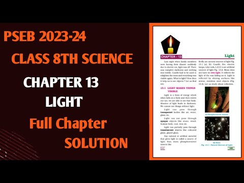 Class 8th Science Chapter 13 Light Questions Answer | 8th class science ...