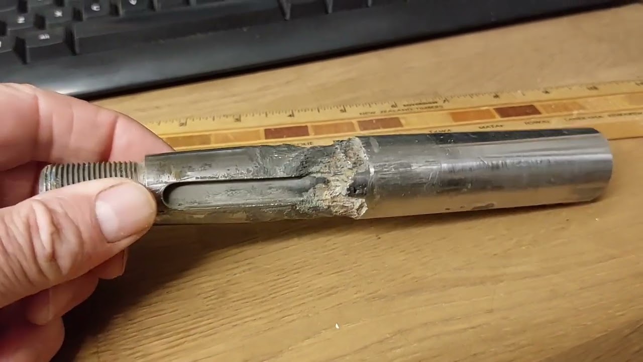 Serious crevice corrosion on a stainless steel propeller shaft.