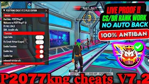 P2077KNG CHEAT V7.2 |ALL SERVERWORKING |OB50 UPDATE CS |BRRANK WARKING MOD MENU 100%SAFE |
