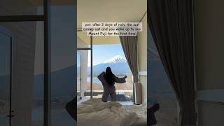 POV: YOU SEE MOUNT FUJI FOR THE FIRST TIME 🏔️🌞  #shorts #japan #mountfuji