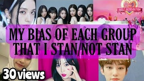 MY BIAS OF EACH GROUP THAT I STAN/NOT STAN ☁ #kpop