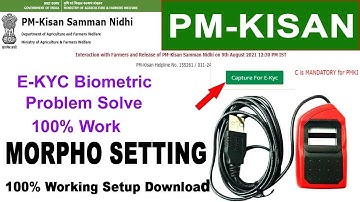 Pm Kisan E-kyc Morpho Setting 100% Work