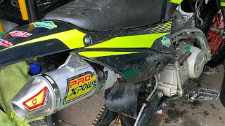 140cc pitbike exhaust mod Pro xpower racing muffler