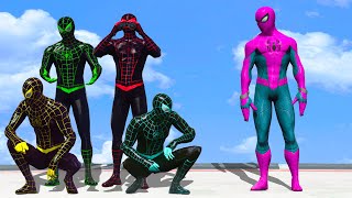 Pro 5 Game Superheroes | Purple Spider Man vs Team Spider-Man PS5