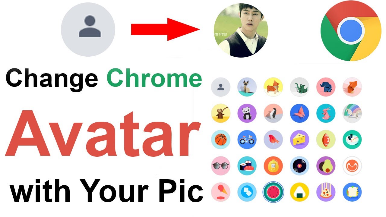 How to change Chrome Avatar with Custom Picture  YouTube
