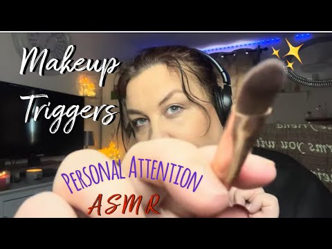Fast & Aggressive Makeup 💄 Triggers! Short Nails. Personal attention ASMR