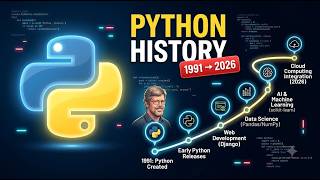 History of Python 🐍 | Evolution of Python Programming Language (1991–2026) | Hindi