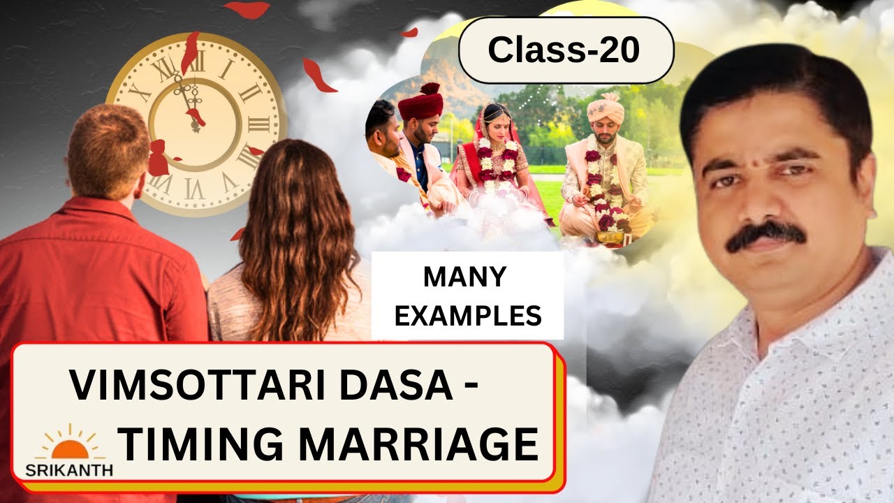 Class- 20 |Timing Marriage | Vimsottari Dasha Variations | Many Examples |Astrology| D1 D9|