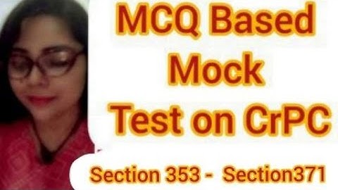Mock Test on CrPC | Section 353 - 371  #crpc #judiciary #mocktests #importantquestionsipc #rjs