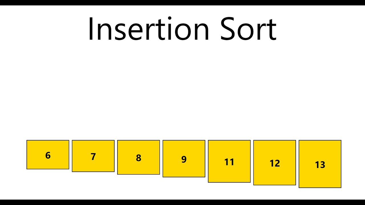 Insertion Sort Algorithm in C YouTube