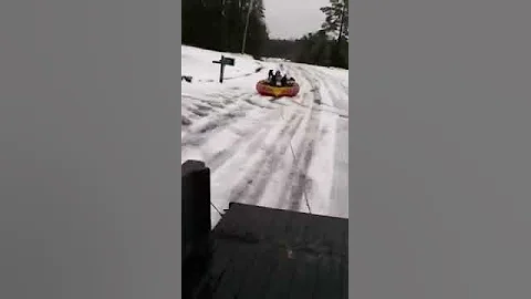 Jeanne snow tubing