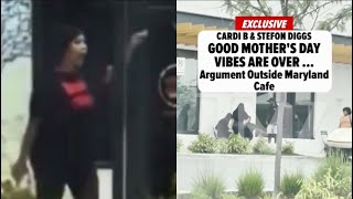 Camera’s Caught Cardi B & Stefon Diggs Argument Outside Cafe in Maryland 