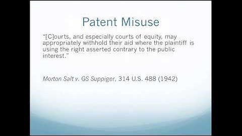 Lecture 20 - Patents and Antitrust 1