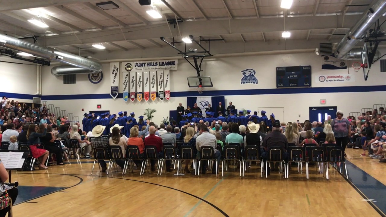 West Franklin graduation cap toss