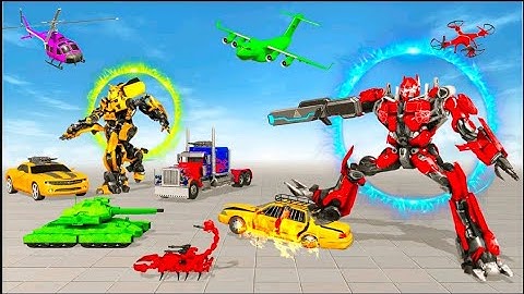 Car Jet  Robot transformation Fighting Game 2024 | Bumblebee Fights Evil Robots - Android Gameplay.