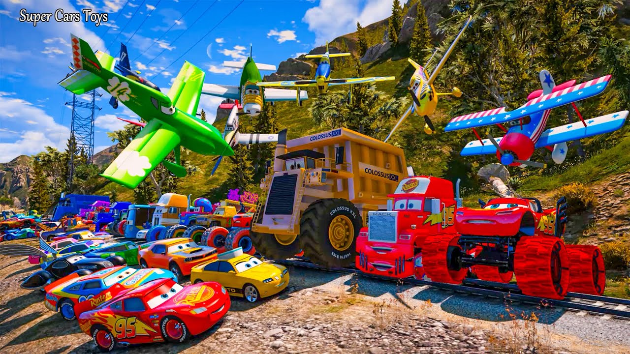 Cars McQueen Colossus XXL Gale Beaufort Superfly Mack Truck Mater Chick Hicks Miguel Camino Fishtail