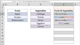 How to merge columns using formulas