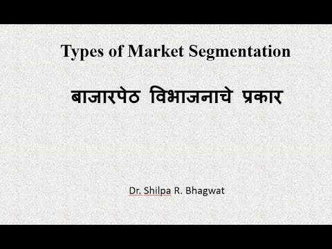 Types of Market Segmentation (बाजारपेठ विभाजनाचे प्रकार)