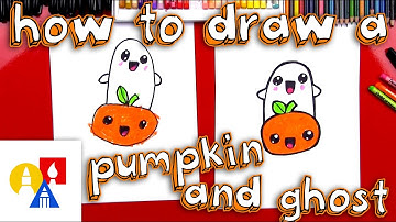 How To Draw A Cartoon Pumpkin And Ghost