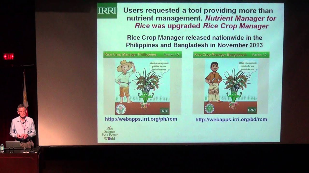 1. Seminar by Roland Buresh: The Rice Crop Manager: an ICT-based, agro-advisory service, Pt. 1