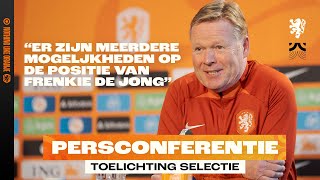 Persconferentie 🎙️ | RONALD KOEMAN over selectie en start EK-kwalificatie 💬