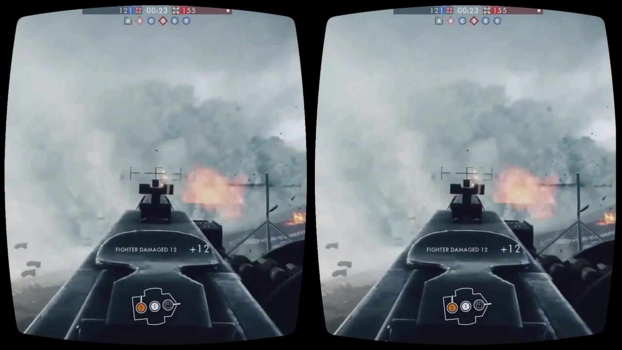 Battlefield 1 vorpX mod in HTC Vive 3D fly on airplane virtual reality video battle in clouds